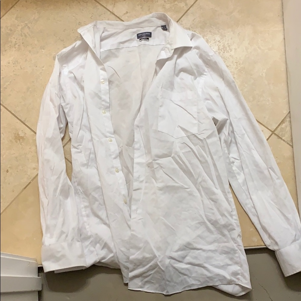 Van Heusen Dress Shirt White Men’s 32 / 33 15.5